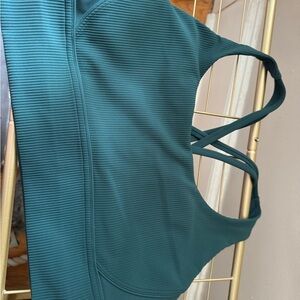Teal lululemon Ribbed Sports Bra